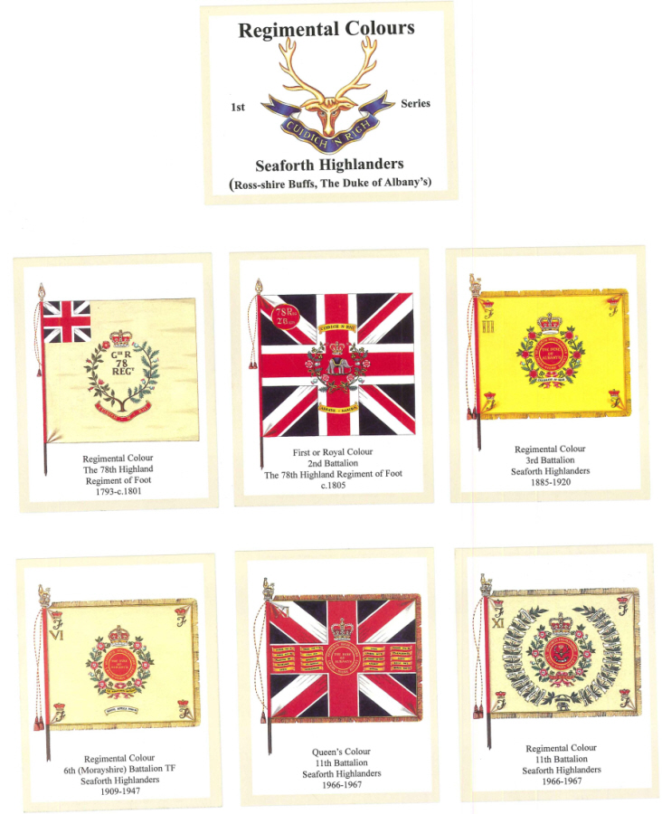 Seaforth Highlanders (Ross-shire Buffs) - 'Regimental Colours' Trade Card Set by David Hunter
